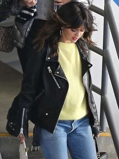 Selena Gomez Biker Leather Jacket