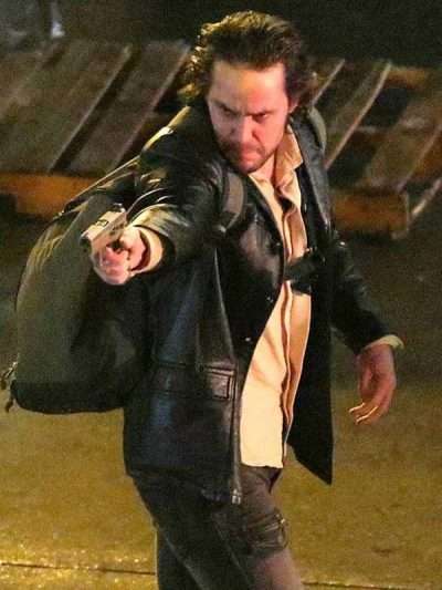 21 Bridges Taylor Kitsch Black Leather Jacket