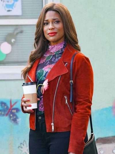 Single Parents Kimrie Lewis Red Jacket