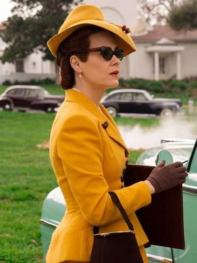 Sarah Paulson Yellow Ratched Coat
