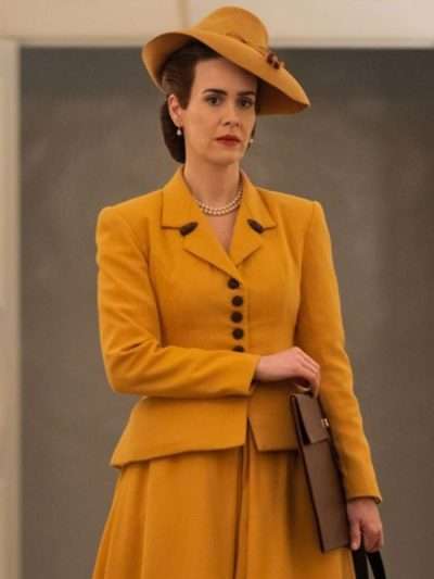 Sarah Paulson Ratched Yellow Coat