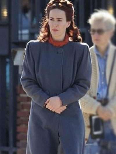 Sarah Paulson Nurse Mildred Ratched Blue Coat