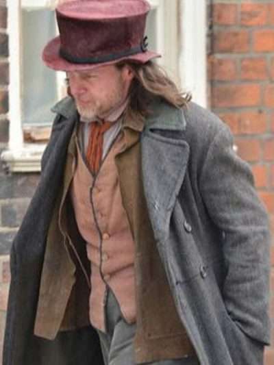 A Christmas Carol Guy Pearce Grey Trench Coat