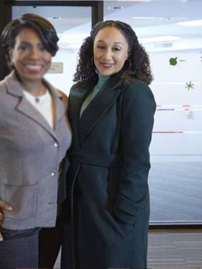 Christmas Comes Twice Tamera Mowry-Housley Green Coat