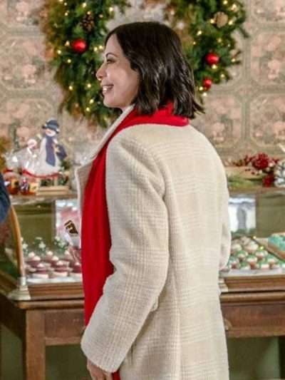 Meet Me At Christmas Catherine Bell Wool Ivory Coat