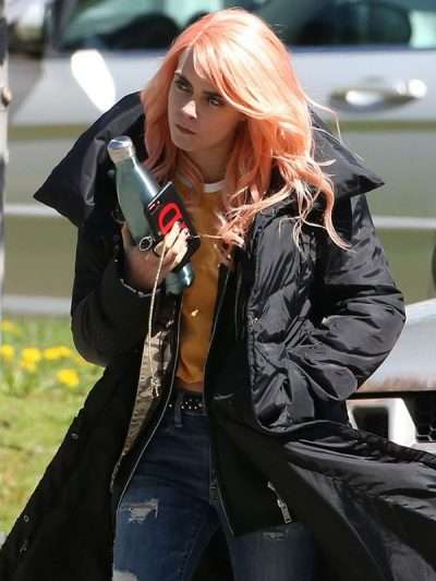 Life In A Year Cara Delevingne Black Puufer Coat