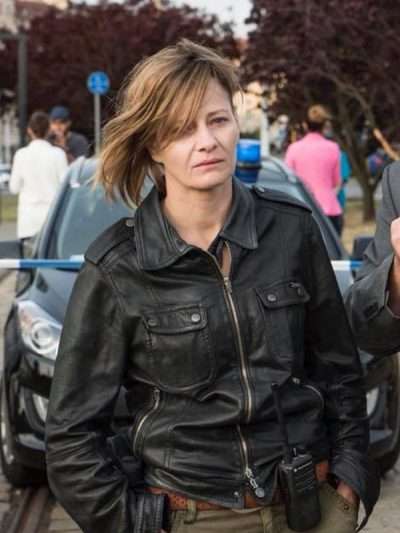 The Plagues of Breslau Małgorzata Kożuchowska Black Leather Jacket