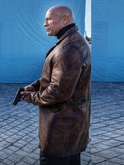 red notice dwayne johnson distressed leather jacket