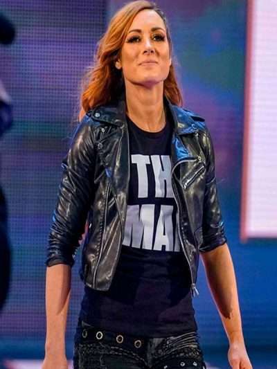 WWE Becky Lynch Biker Leather Jacket The Man