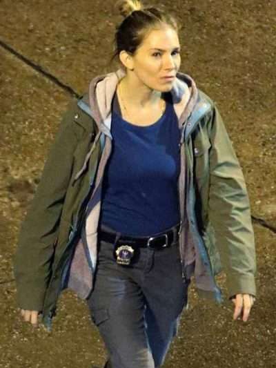 Sienna Miller 21 Bridges Green Jacket
