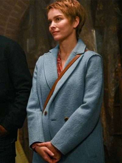 Maggie Bloom A Million Little Things Blue Wool Coat