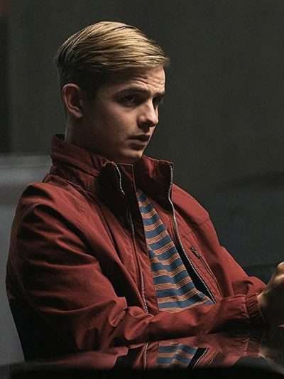 Alex Rider Otto Farrant Red Bomber Jacket