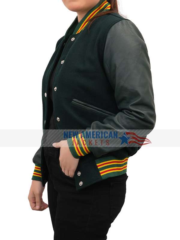 Am I OK Dakota Johnson Varsity Jacket