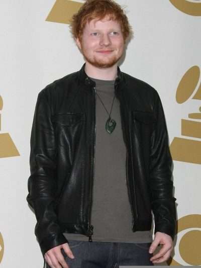 Ed Sheeran Black Leather Jacket
