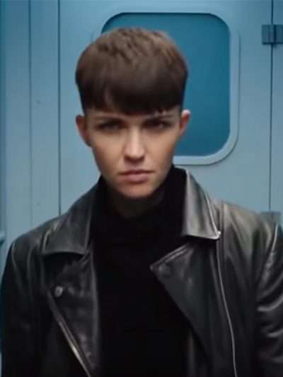 SAS Red Notice Grace Lewis Black Leather Jacket