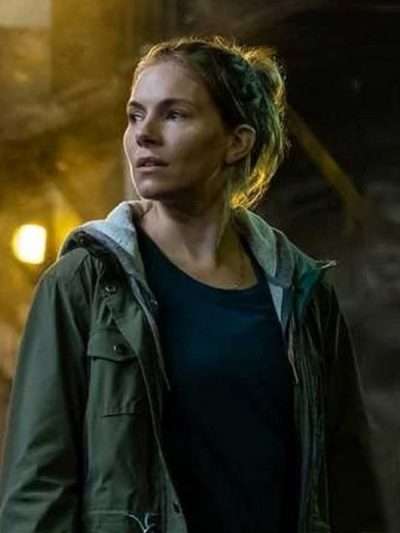 Sienna Miller 21 Bridges Green Cotton Jacket