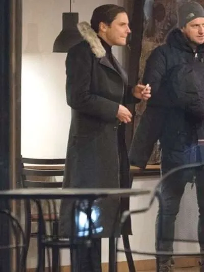 The Falcon and the Winter Soldier Black Shearling coat