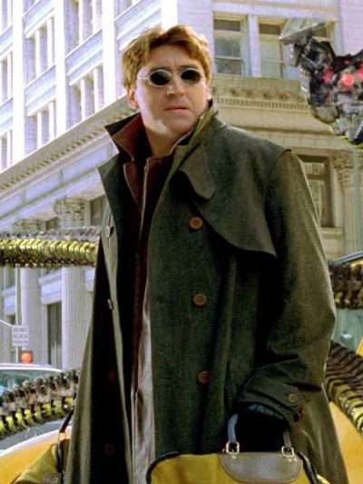 Alfred Molina Leather Trench Coat