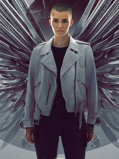 Vanquish Ruby Rose White Leather Jacket