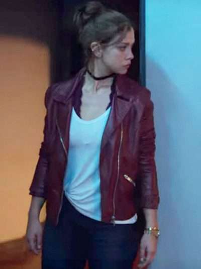 Elisa Lazcano Who Killed Sara Maroon Leather Jacket