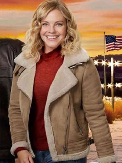 A Veterans Christmas Grace Garland Shearling Jacket