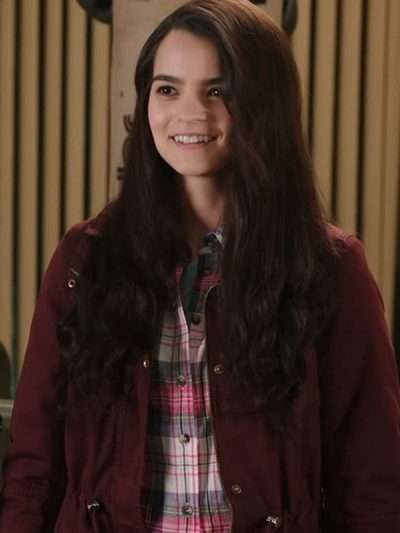 Playing with Fire Brianna Hildebrand Maroon Jacket