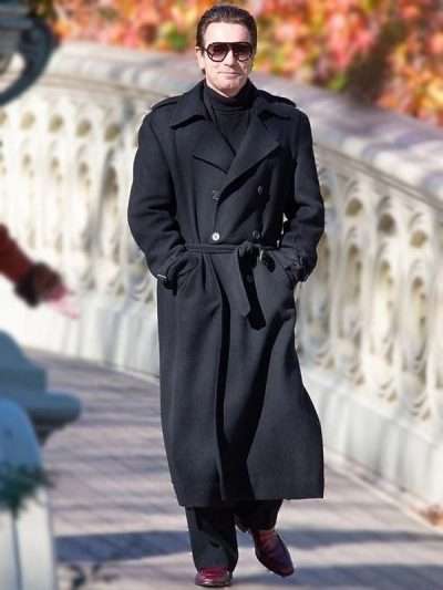 Ewan McGregor Halston double breasted Coat