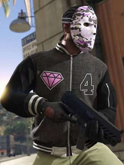 Panther GTA 6 Gray Varsity Jacket