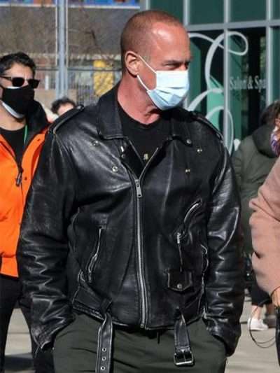Law and Order Elliot Stabler Black Leather Jacket