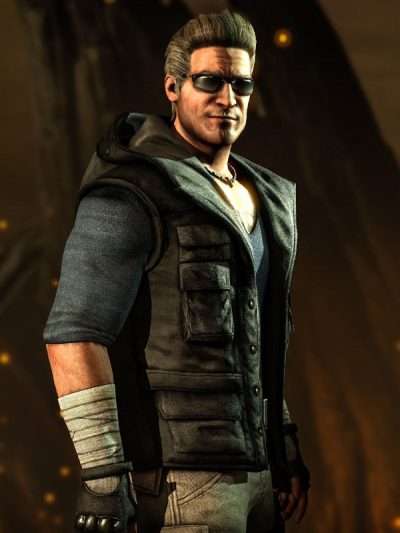 Johnny Cage Mortal Kombat X Hooded Black Vest