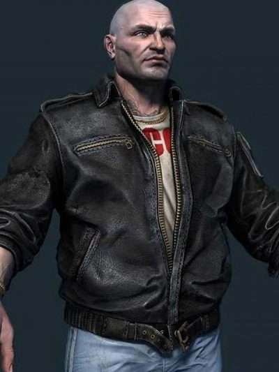 S.T.A.L.K.E.R. 2 Trader Black Bomber Leather Jacket