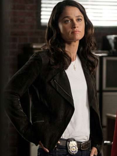 Teresa Lisbon The Mentalist S04 Black Suede Leather Jacket
