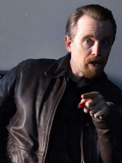 Good Girls Leslie Boomer Peterson Brown Leather Jacket