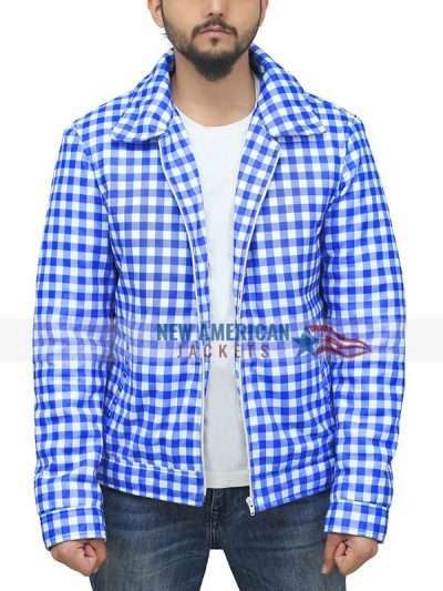 Justin Bieber AMA 2021 Blue Checkered Jacket