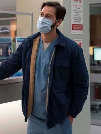 New Amsterdam Dr. Max Goodwin Blue Cotton Jacket
