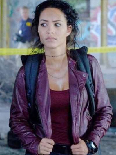 Riley Davis MacGyver Maroon Biker Jacket