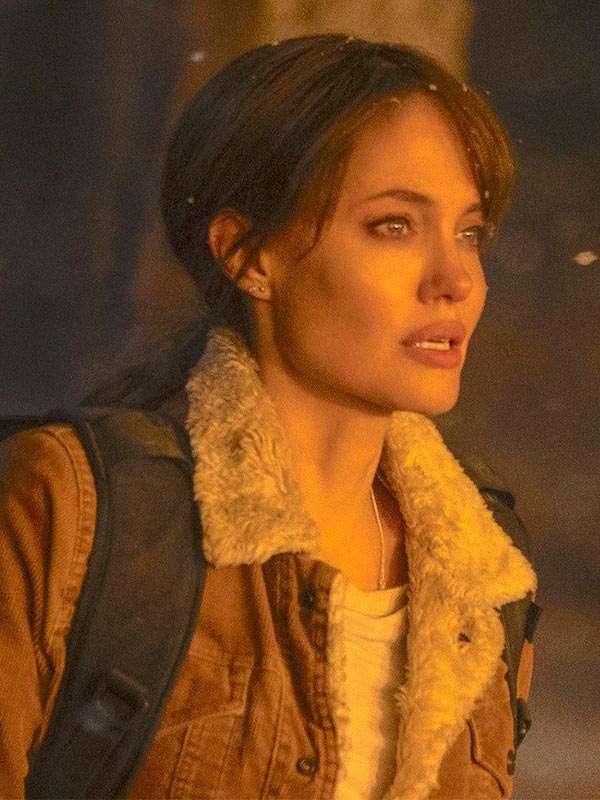 Angelina Jolie Those Who Wish Me Dead Brown Jacket