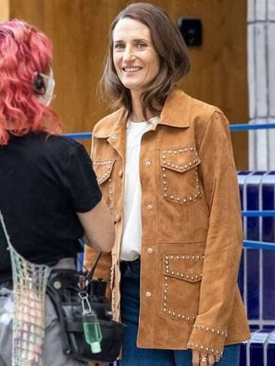Killing Eve Camille Cottin Suede Leather Jacket