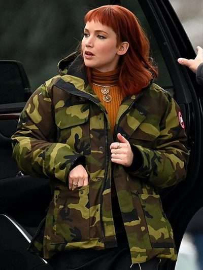 Don’t Look Up Jennifer Lawrence Camouflage Jacket