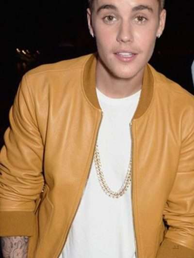Justin Bieber Bomber Leather Jacket