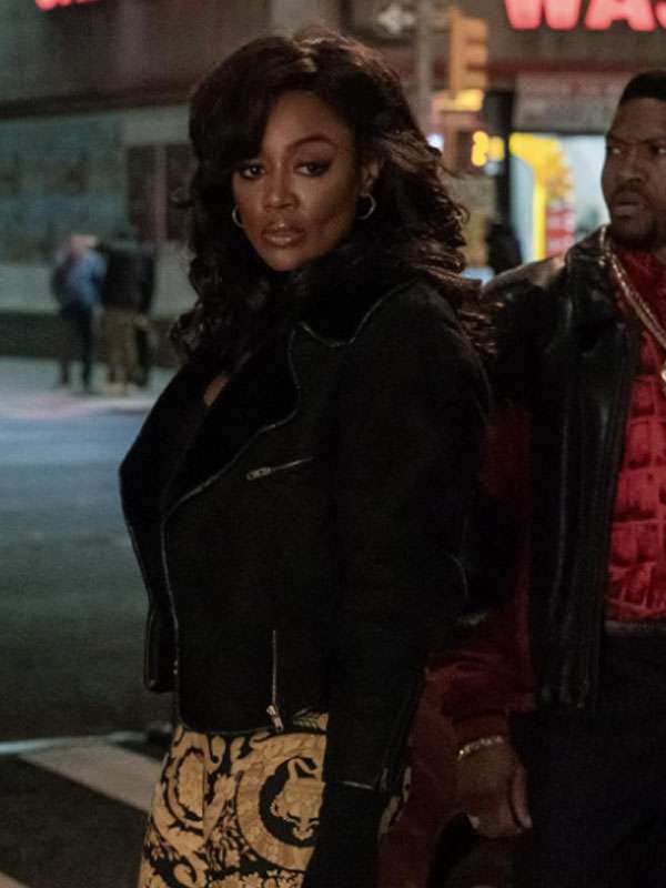 Power Book III Patina Miller Black Leather Jacket