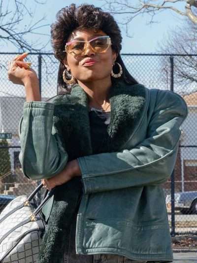 Power Book III Patina Miller Leather Jacket
