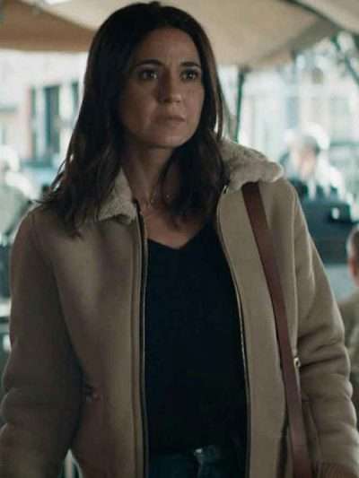 Emmanuelle Chriqui Shearling Jacket