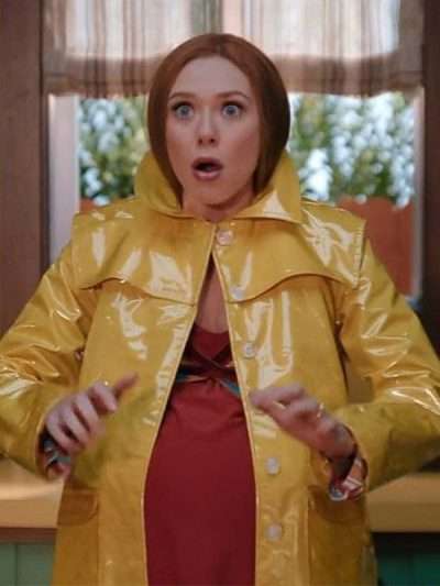 Elizabeth Olsen Yellow Coat