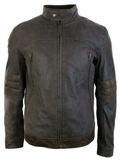 X-Men Wolverine Origins Brown Biker Leather Jacket