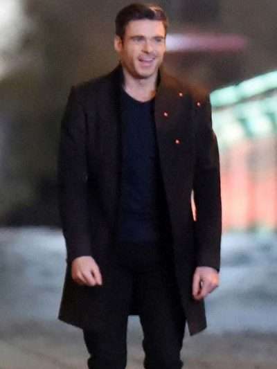 Eternals Richard Madden Black Wool Coat