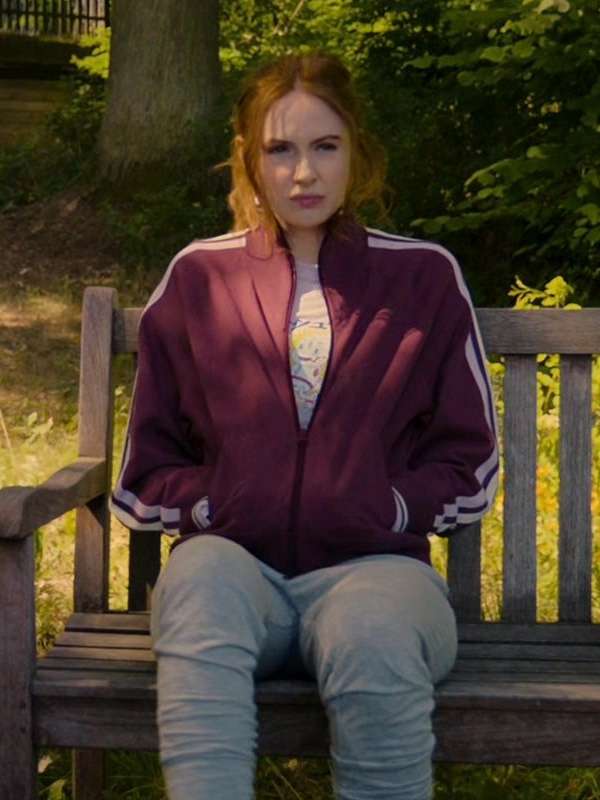 Gunpowder Milkshake Karen Gillan 2021 Maroon Track Jacket