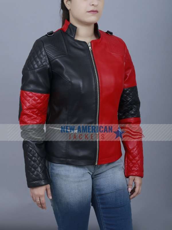 Suicide Squad Harley Quinn Red and Black Jacket