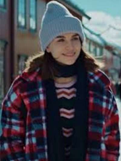 Home For Christmas Johanne Checkered Wool Coat