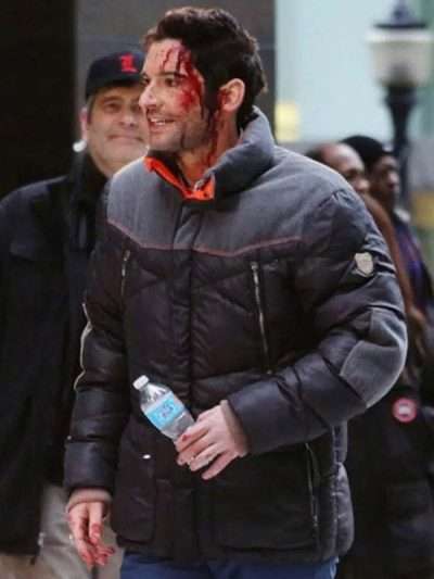 Morningstar Lucifer S06 Tom Ellis Black Puffer Jacket